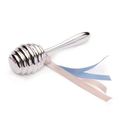 Silver Honey Pot Rattle