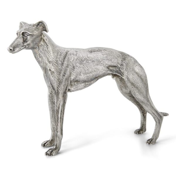 Silver Standing Greyhound