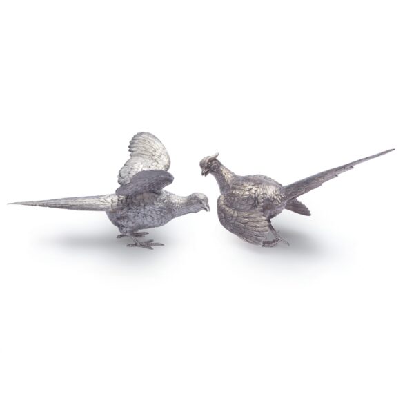 Silver Large Pair of Pheasants