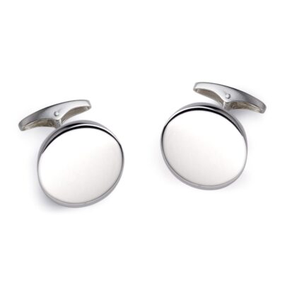 Silver Round Post Cufflink