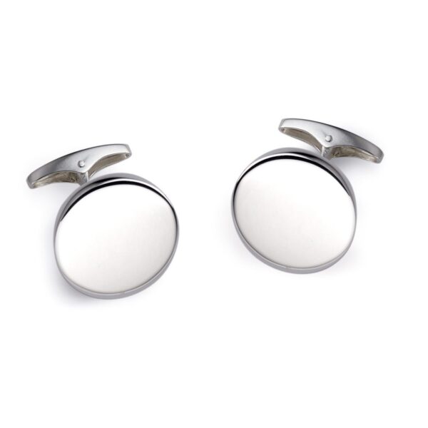 Silver Round Post Cufflink
