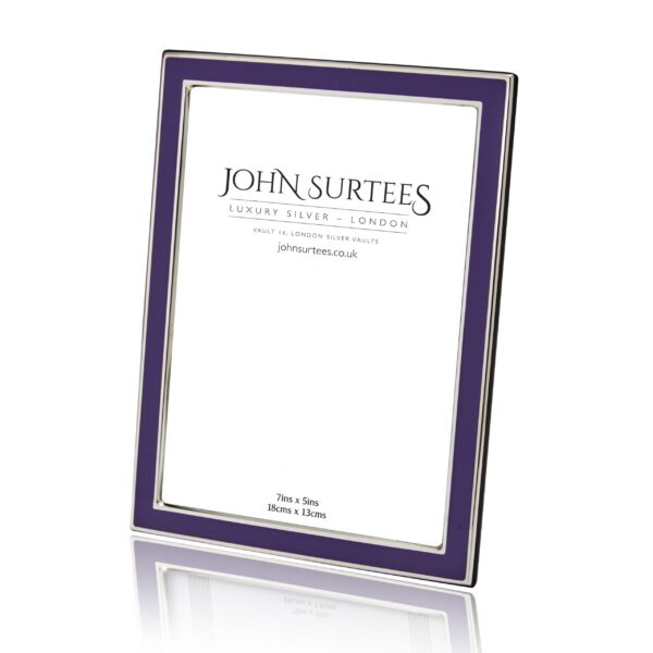 Silver and enamel frame - ultra violet