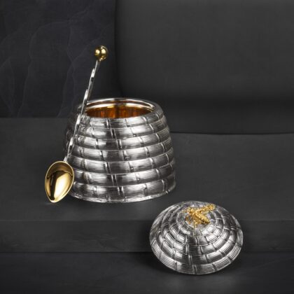 Silver Honey Pot