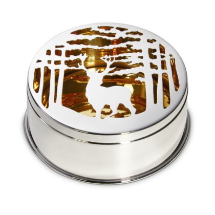 Silver Hand Pierced Stag Box