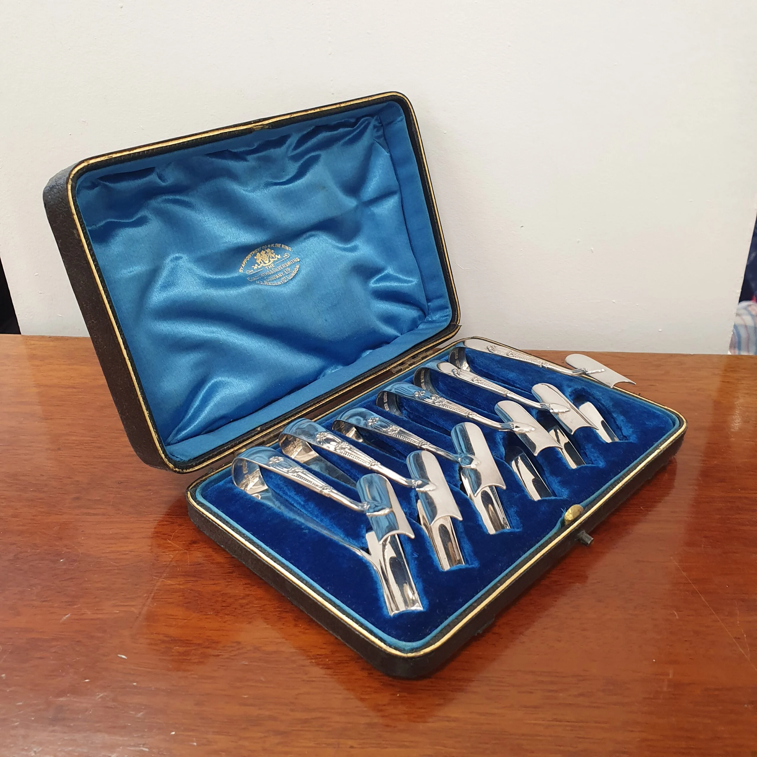 Asparagus tongs 6 boxed - Sheffield 1901