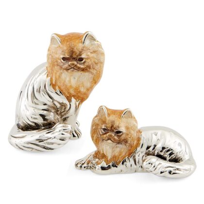 Persian Cats With Enamel Heads