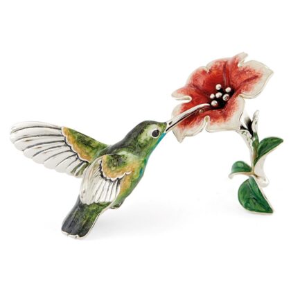Hummingbird with Flower - Green