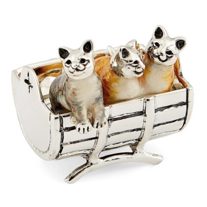 Three Cats In A Barrel