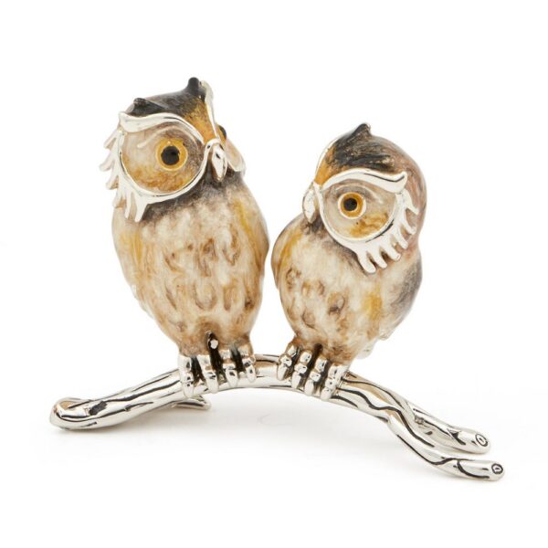 Owl Couple on a Branch