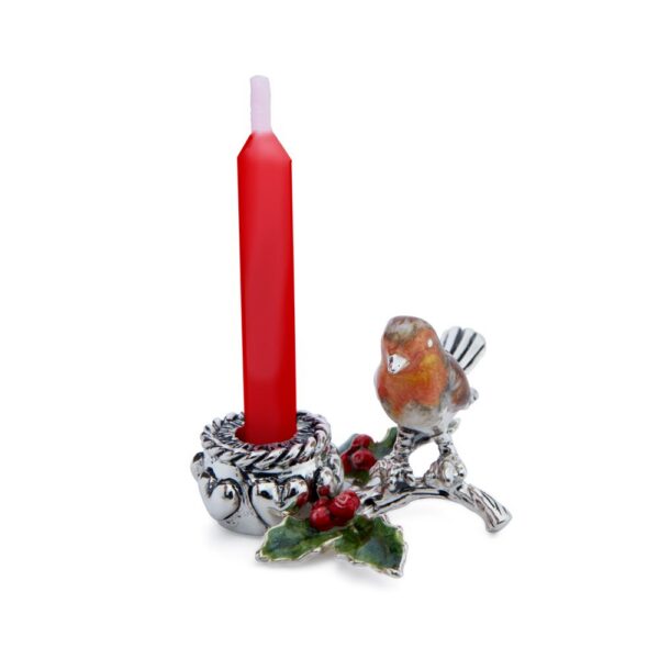 Robin Christmas Candle