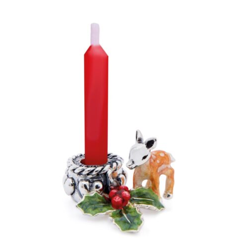 Fawn Christmas Candle