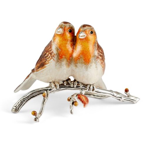 Robin Couple On A Branch