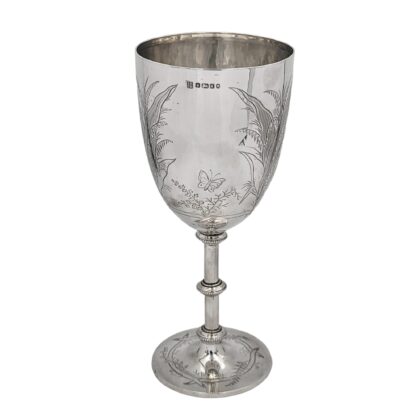Goblet with floral engraving - Sheffield, 1877