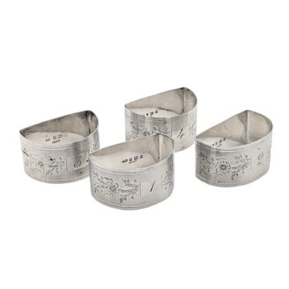 Set of 4 semicircle napkin rings - Birmingham, 1957