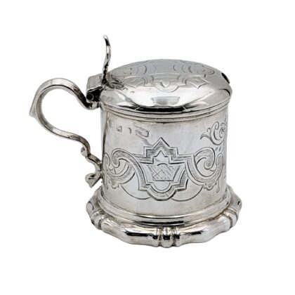 Mustard blue glass - Sheffield c1850