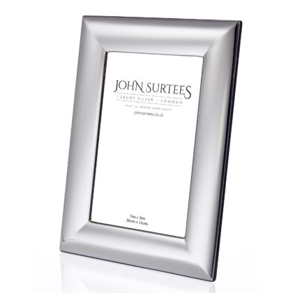 Silver photograph frame in Sheffield pattern