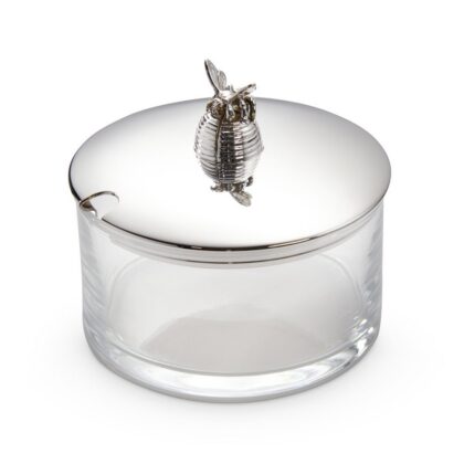 Silver Honey Jar
