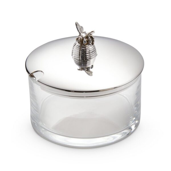 Silver Honey Jar