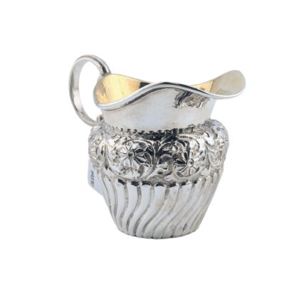 Fluted cream jug - Chester 1895