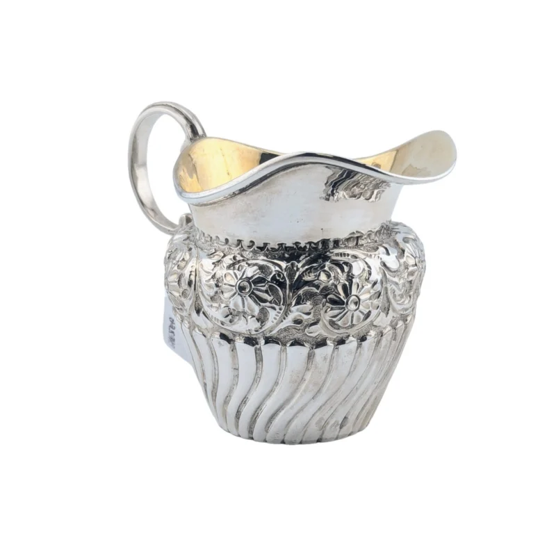 Fluted cream jug - Chester 1895