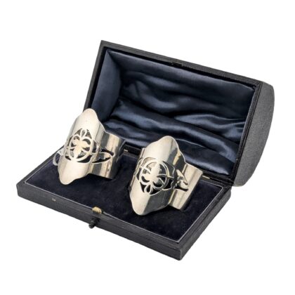 Pair napkin rings boxed - Birmingham 1943