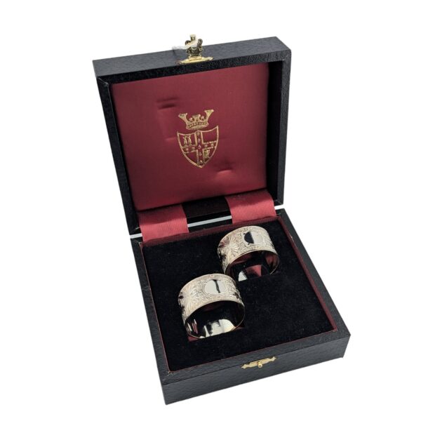 Pair napkin rings - Birmingham 1996