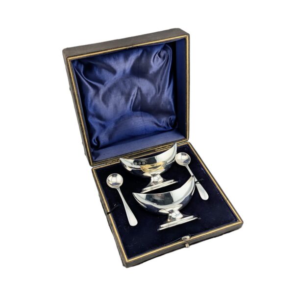 Pair of salts, boxed - Birmingham 1896