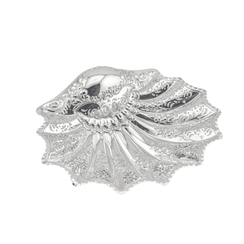 Big buttershell dish, pierced - Sheffield 1903