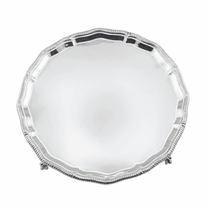 Salver round,shaped gadroon - London 1926