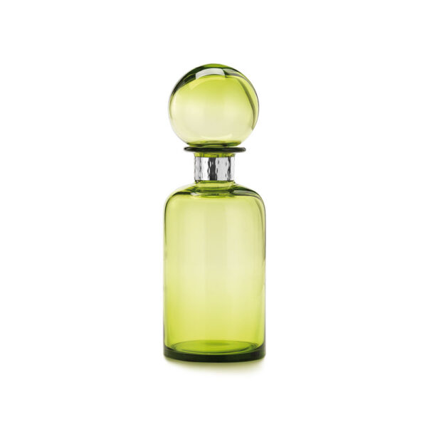 GREEN BOTTLE SMALL WITH STERLING SILVER COLLAR PROVENCE