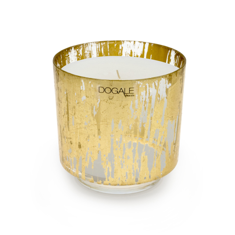 LARGE GOLD LEAF SCENTED CANDLE SOLE E LUNA