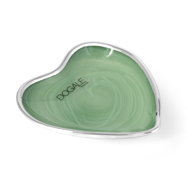 GREEN ALABASTER HEART DISH