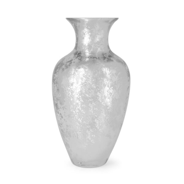 WHITE VASE SILVER LEAF EXTRA LARGE LAGUNA