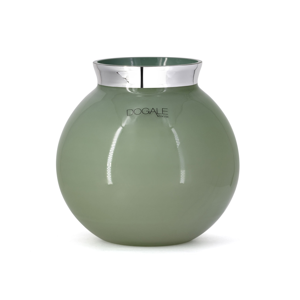 GREEN VASE ROUND LARGE LAGUNA