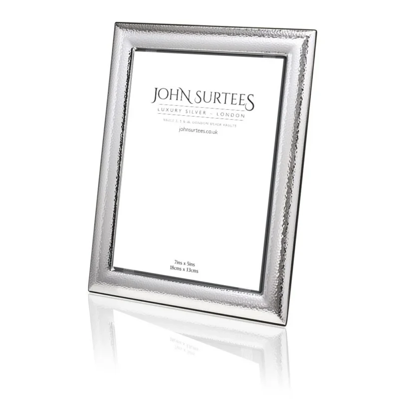 Silver photograph frame in Edinburgh Pattern