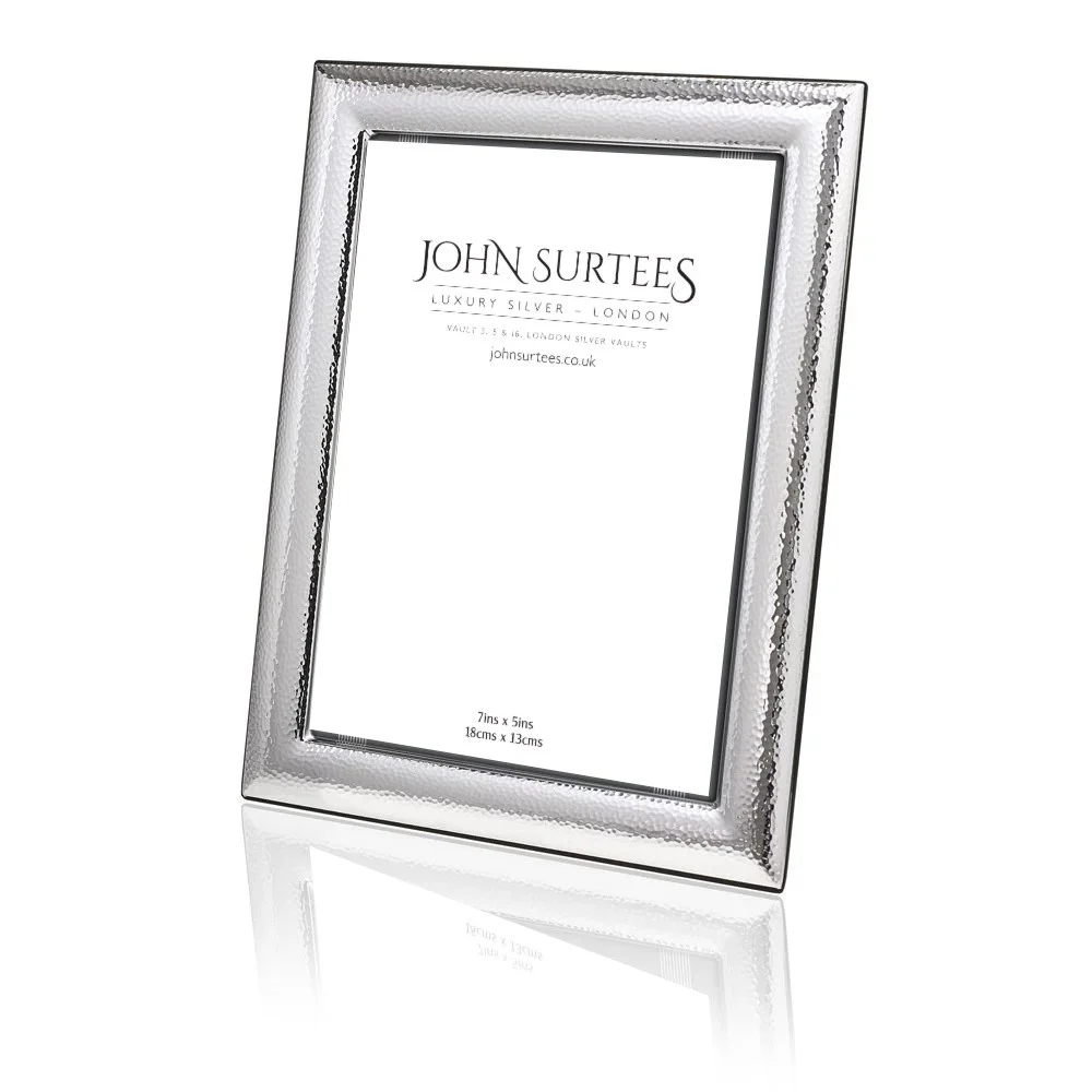 Silver photograph frame in Edinburgh Pattern