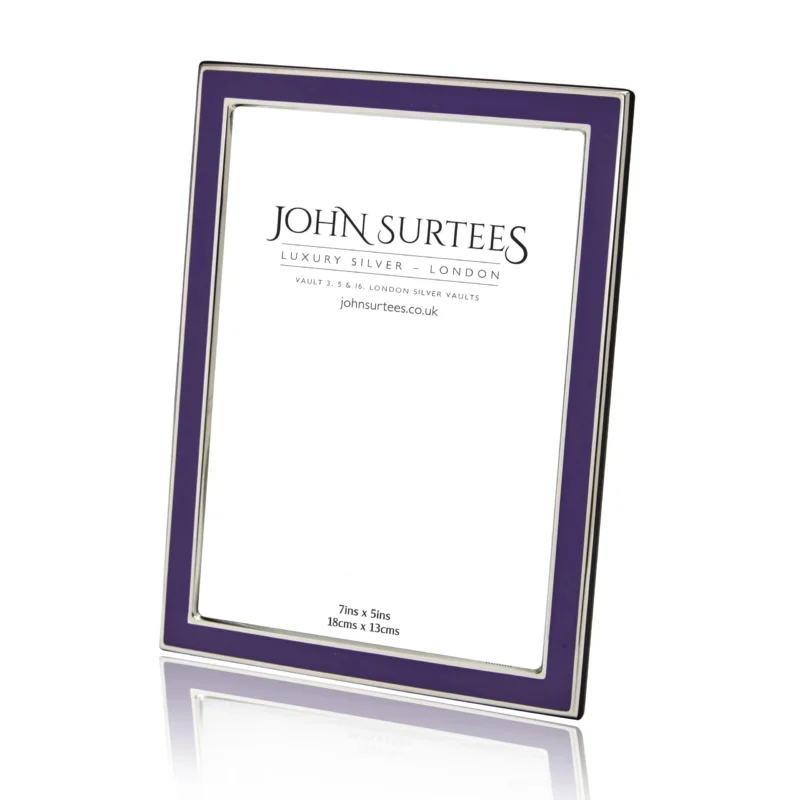 Silver and enamel frame - ultra violet